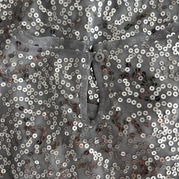 GAP Silver Sequin Kids Dress sz XXL 14 y.o. - Picture 7 of 12